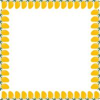 Mango frame. Hello autumn, thanksgiving decoration. Frame with empty space for your text vector