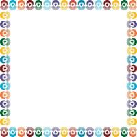 Childish eye frame. celestial prediction eye template for your text. Eye of Providence vector