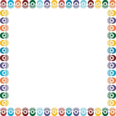 Childish eye frame. celestial prediction eye template for your text. Eye of Providence