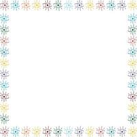 Mystic eye frame. Colorful childish template. celestial prediction eye on white background vector