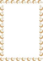 Mystic eye with moon frame. Ramadan template. celestial witchcraft eye on white background vector
