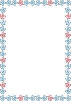 Square frame with colorful flower elements vector