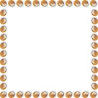 Desert frame. Mystical drawing of moon and valley template. Mubarak empty frame box vector