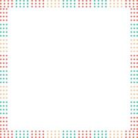 Doodle square frame with colorful elements vector