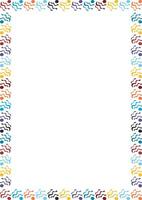 Wavy colorful elements frame. doodle frame for text. Simple baby shower template vector