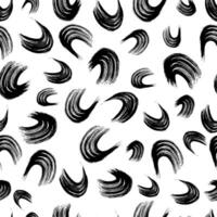 Seamless pattern with wavy grunge brush strokes in abstract shapes on background vector
