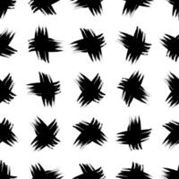 Seamless pattern with hand cross . Black sketch cross symbol on white background. illustration vector