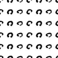 Seamless pattern with sketch hand drawn brush scribble circles shape on white background. Abstract grunge texture. vector