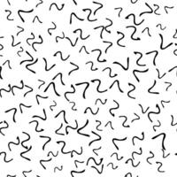 Seamless pattern with sketch hand drawn squiggle shape on white background. Abstract grunge texture. illustration vector
