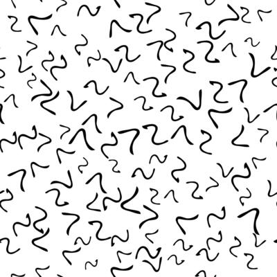 Seamless pattern with sketch hand drawn squiggle shape on white background. Abstract grunge texture. illustration