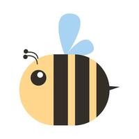 bee illustration for spring and summer element vector