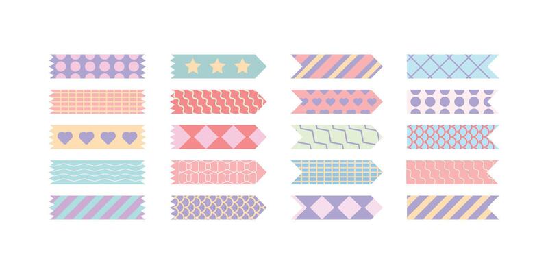 Set Of Isolated Washi Tape