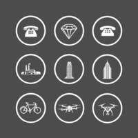 Office and Industrial Icon Sets for Web, Apps, Presentations vector