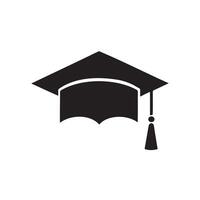 Graduation Cap Icon Silhouette for Print and Digital Use vector