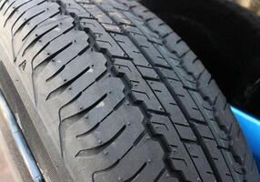 Closeup Photo Of Spare Car Wheel With New Tire