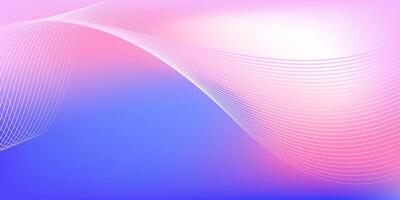 Abstract blue and pink gradient background with shining lines waves. Minimalist pastel color background for banner,poster, cover, brochure, flyer,website vector