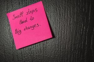 Small steps can lead to significant transformations in life photo