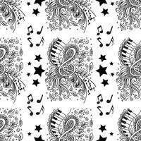 Seamless pattern with musical notes. vector