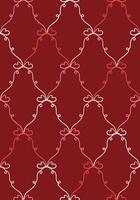 Coquette ribbon bow seamless pattern fabric, wallpaper, wrapping paper. Classic print design vector