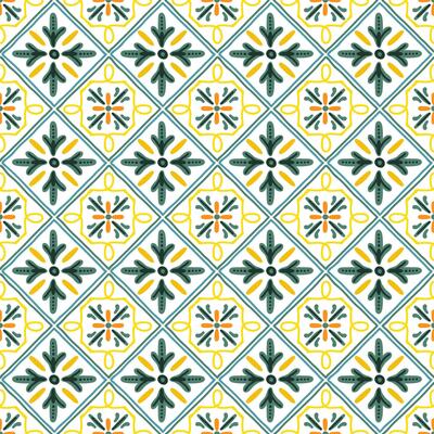 Seamless azulejos ceramic design pattern traditional blue geometric background texture