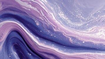 Marble texture with flowing purple and blue waves creates smooth and elegant surface with calming and beautiful effect photo