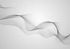 Monochrome abstract background with flowing lines design vector