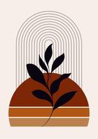 Abstract background with a mid century modern art design vector
