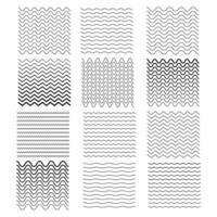 Collection of zig zag line pattern backgrounds vector