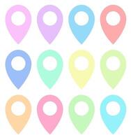 A set of location objects. Shows the location of various points of interest. For quick orientation in the city. vector