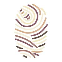 A special imprint. Fingerprint icon. Cyber security and digital security authentication concept. vector