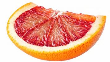 A cut orange on a white background photo