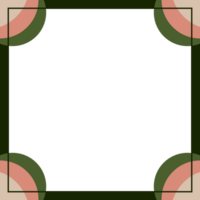 Empty square frame or border. Abstract minimalism background. Minimal geometric shapes and lines composition with empty picture frame. png