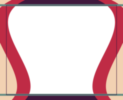 Empty rectangular frame or border. Space for text or picture. Wavy lines png