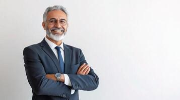 Portrait of a successful businessman with his arms crossed photo