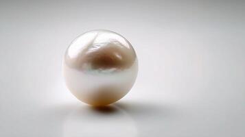 A pearl on a white background photo