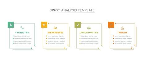 SWOT Analysis Chart Infographic Template vector
