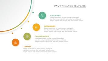 SWOT Analysis Four Options Infographic Chart Template vector
