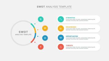 SWOT Analysis Chart Infographic Design Template vector