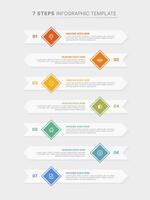 Modern List Infographic Design Template with 7 Data Points vector