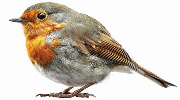 A bird with orange and gray feathers photo
