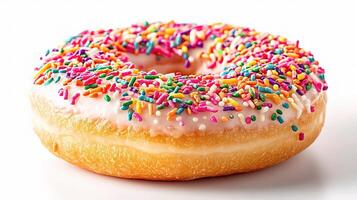 A donut with sprinkles photo