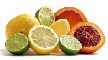 A group of oranges, lemons and limes photo