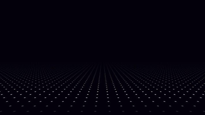 A structured grid layout is displayed featuring small white points on a deep black background. This visual focuses on design principles, measurement, and spatial organization.