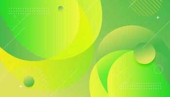Gradient green and yellow abstract geometric background vector
