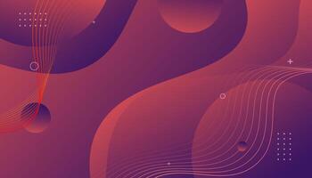 Abstract Fluid Shapes Background in Purple and Red vector