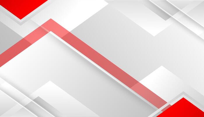 Abstract red and white geometric corporate background.