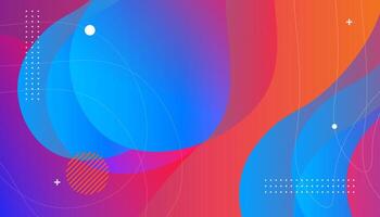Colorful abstract background with curved lines vector