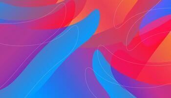 Colorful abstract background with curved lines. vector