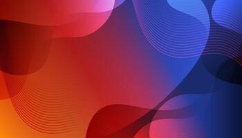 Vibrant Abstract Background with Geometric Shapes. Colorful Abstract Background with Wavy Lines. vector