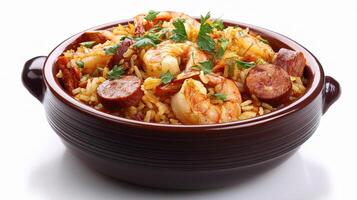 Shrimp and sausage jambalaya photo